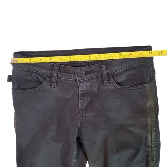 Rock & Republic Women's Black Stretch Denim Berlin Tuxedo Stripe Jeans Size 4 - Picture 3 of 8